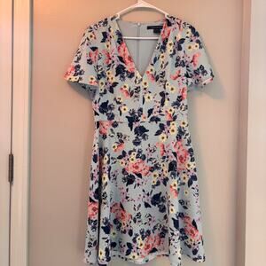 French Connection floral fit and flare dress size US 6 UK 10